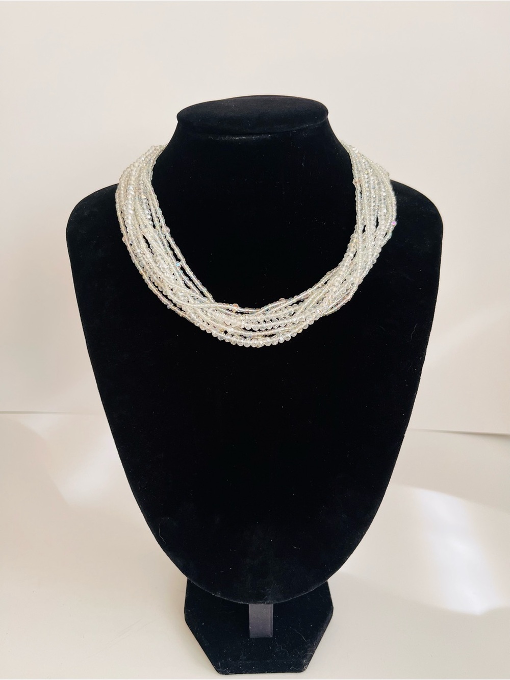 Elegant Multi-Strand Crystal Bead Necklace | Sparkling Statement Jewelry